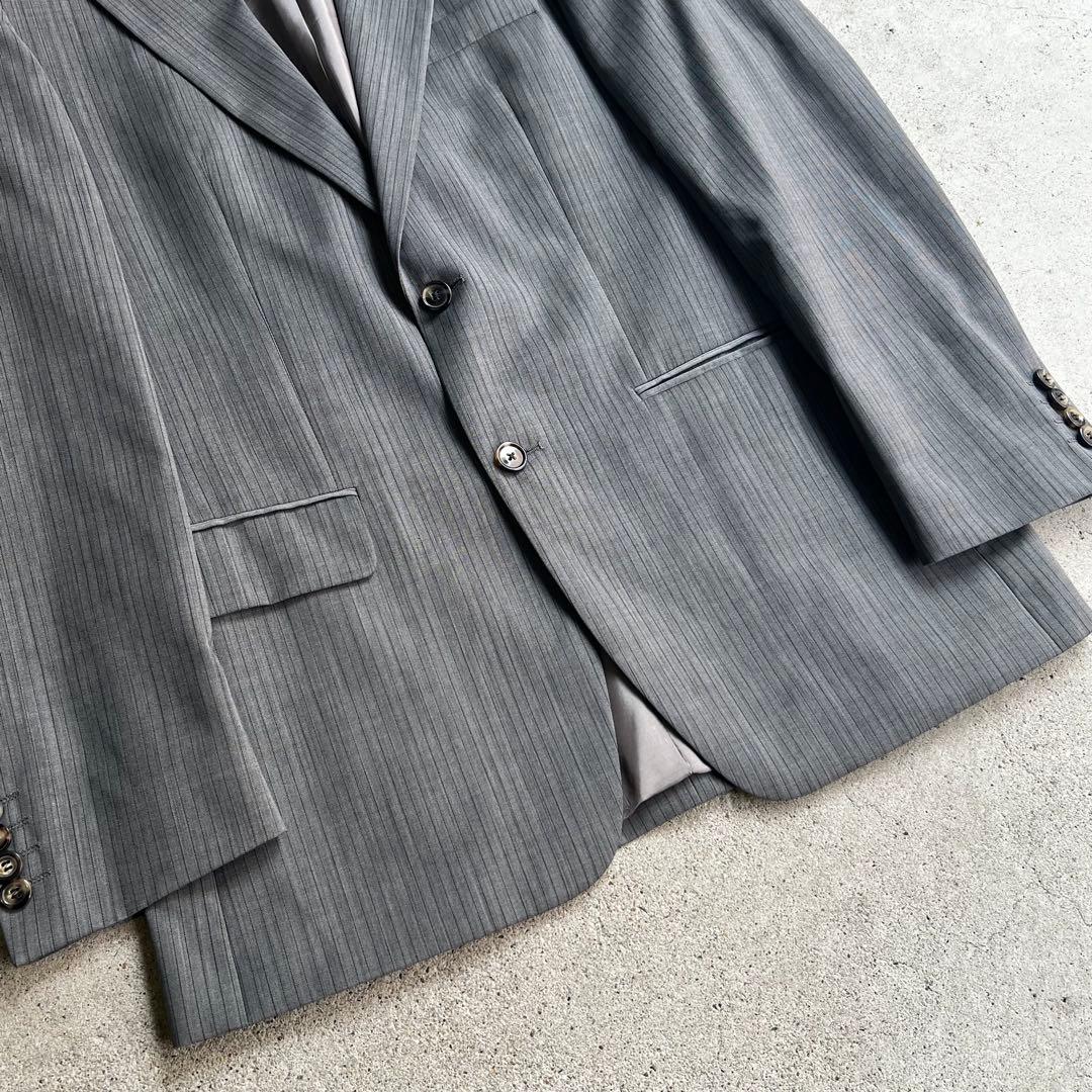 HUGO BOSS グレー ストライプ セットアップ 古着 成人式