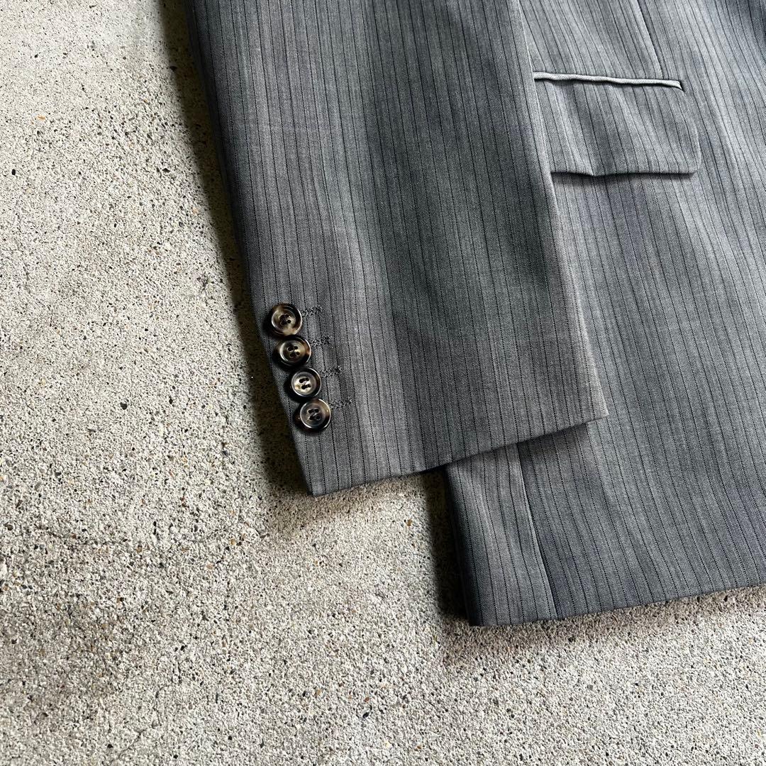 HUGO BOSS グレー ストライプ セットアップ 古着 成人式