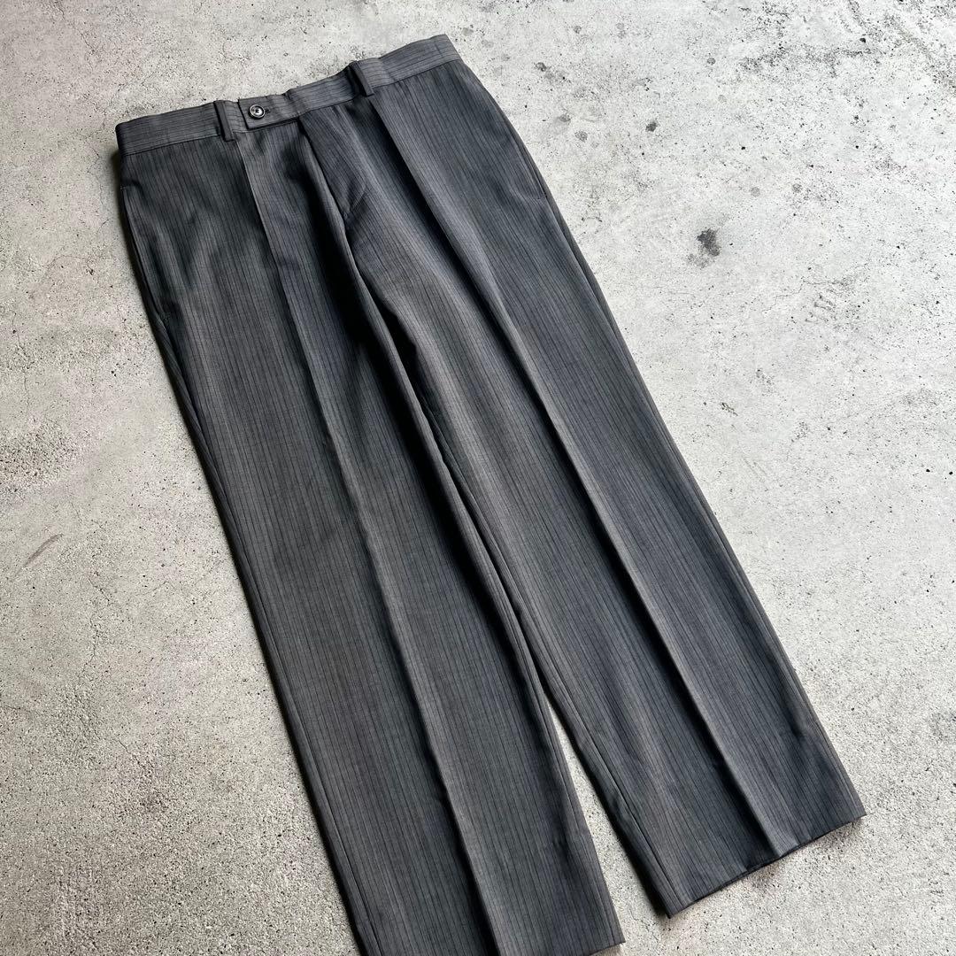 HUGO BOSS グレー ストライプ セットアップ 古着 成人式
