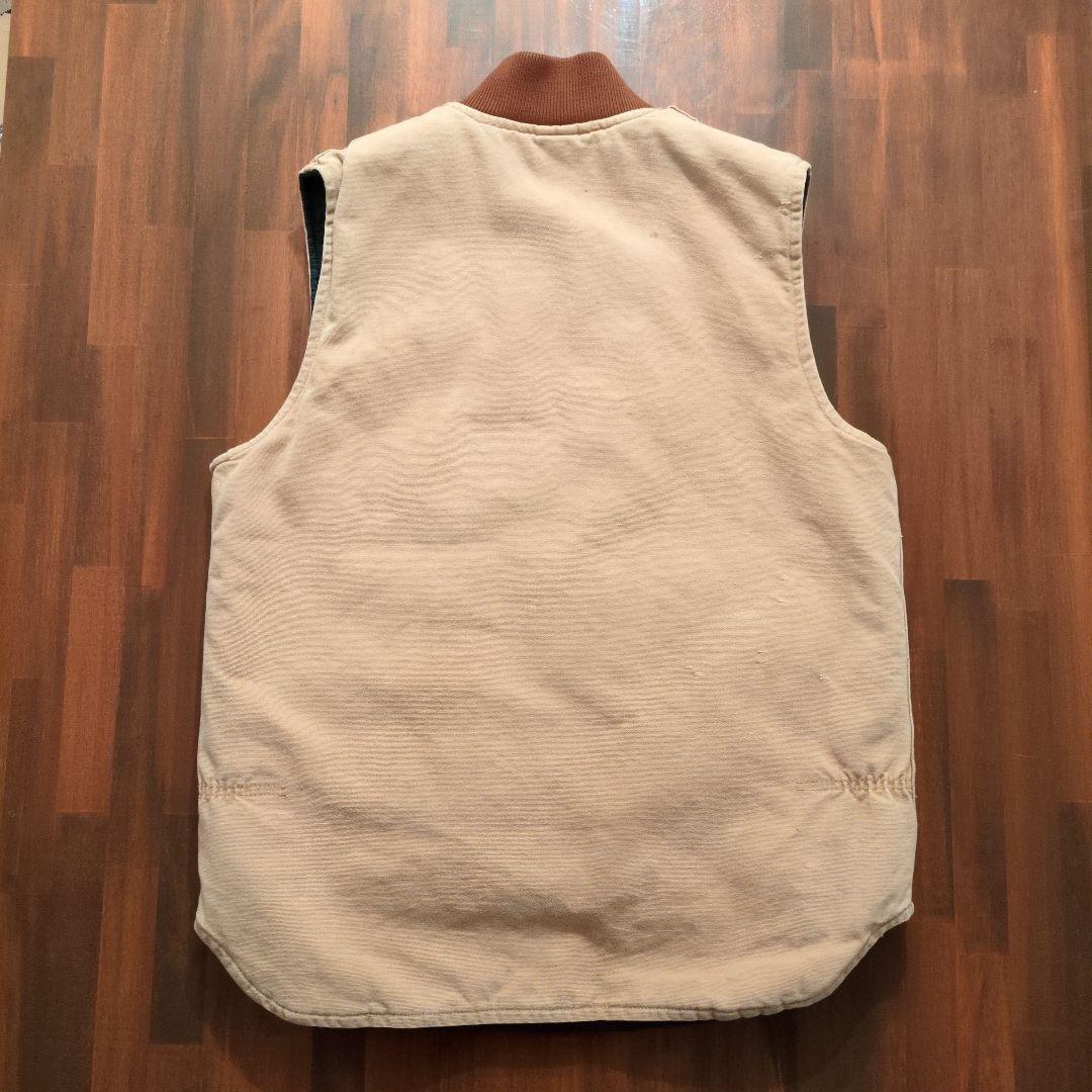 90s 腰ゴム 星タグ Carhartt 米国製 ベスト カーハート ビンテージ