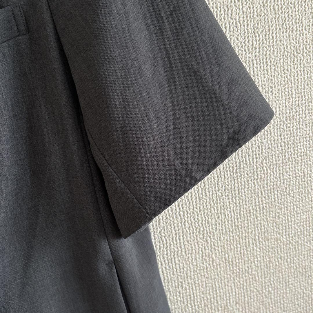 【限定価格 美品】クルーレ ハーフスリーブボクシージャケット グレー　サイズ2