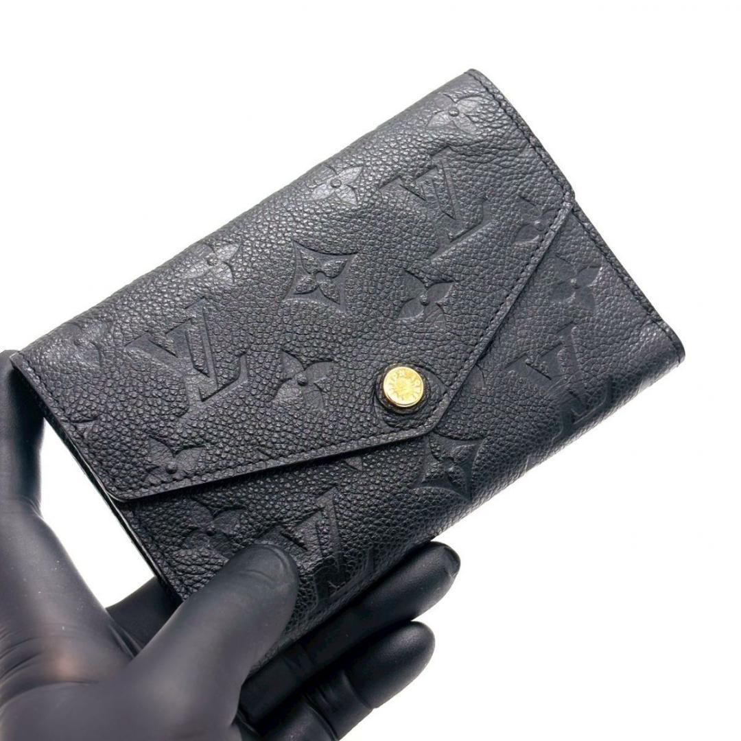 モ*ヌ様 美品✨️ ルイヴィトン　三つ折り財布 モノグラム アンプラント　ブラッ