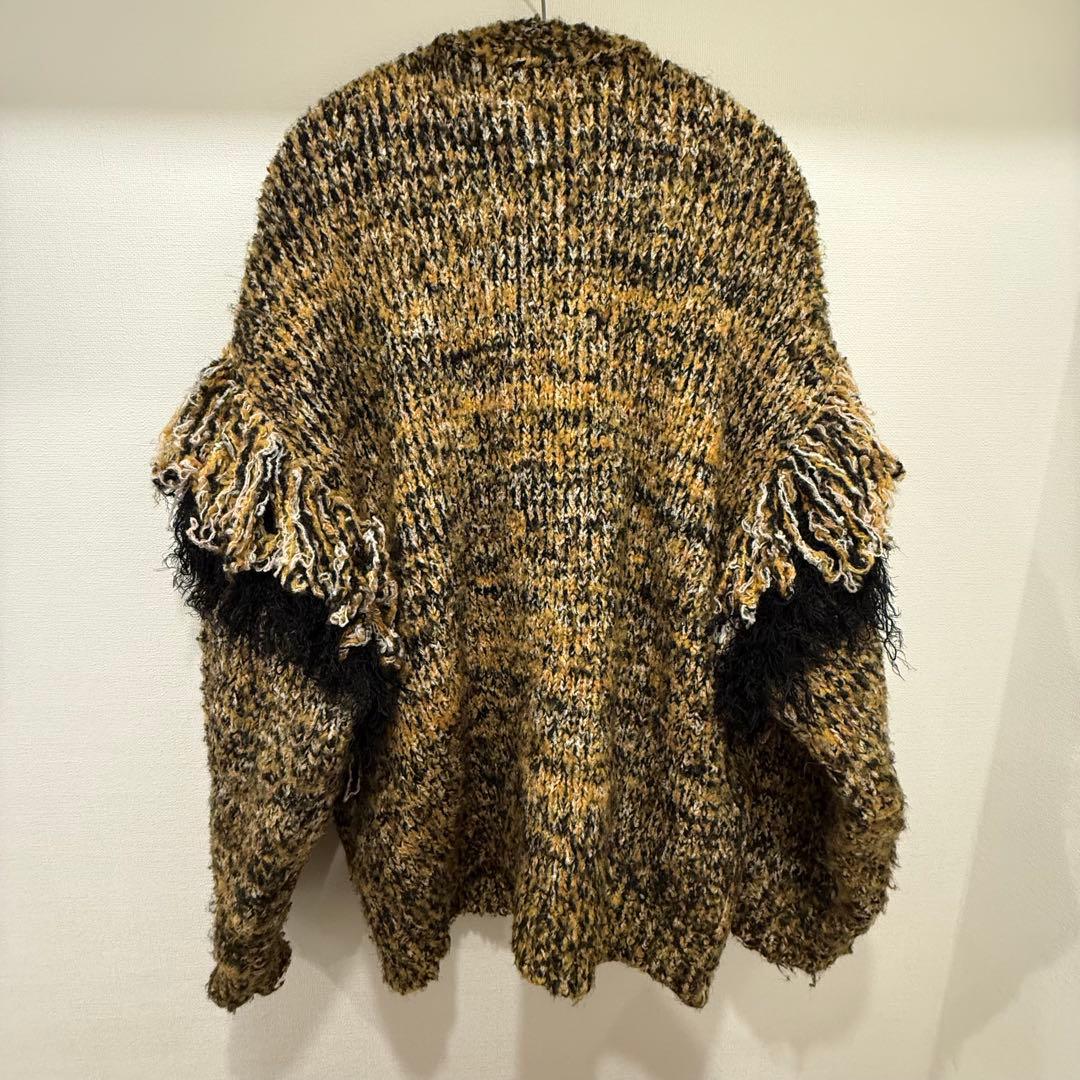 【美品、タグ付き】フェザーフリンジカーディガン（メゾンスペシャル）