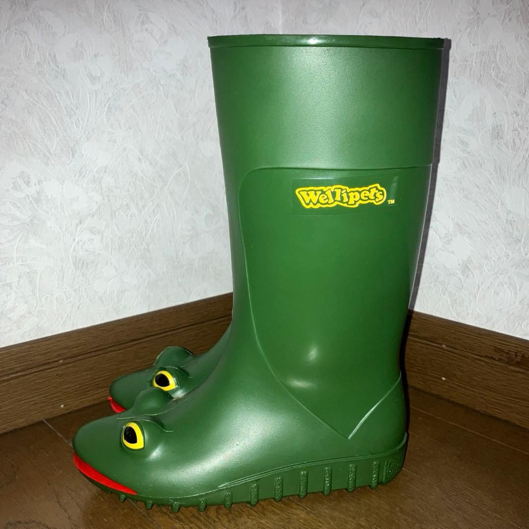 新品 Wellipets ウェリペッツ 廃盤 カエル レインブーツ 18.5cm