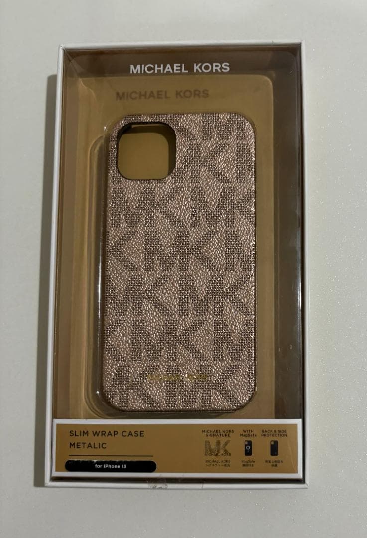 【新品未使用】マイケルコース iPhone13 対応 ケース ローズ ロゴ