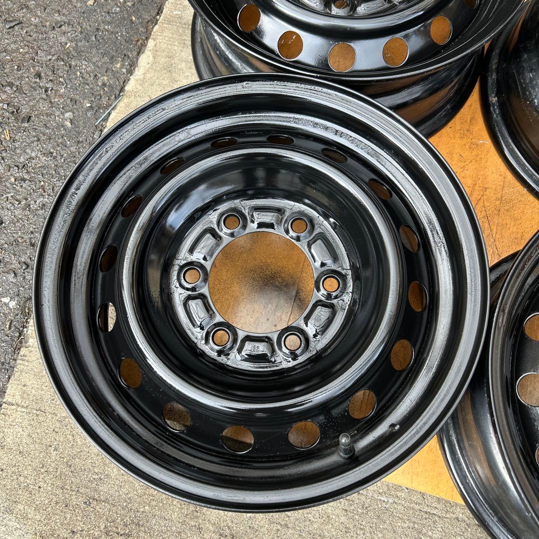 ②ハイエース 純正ホイールキャップ付 中古ホイール4本セット