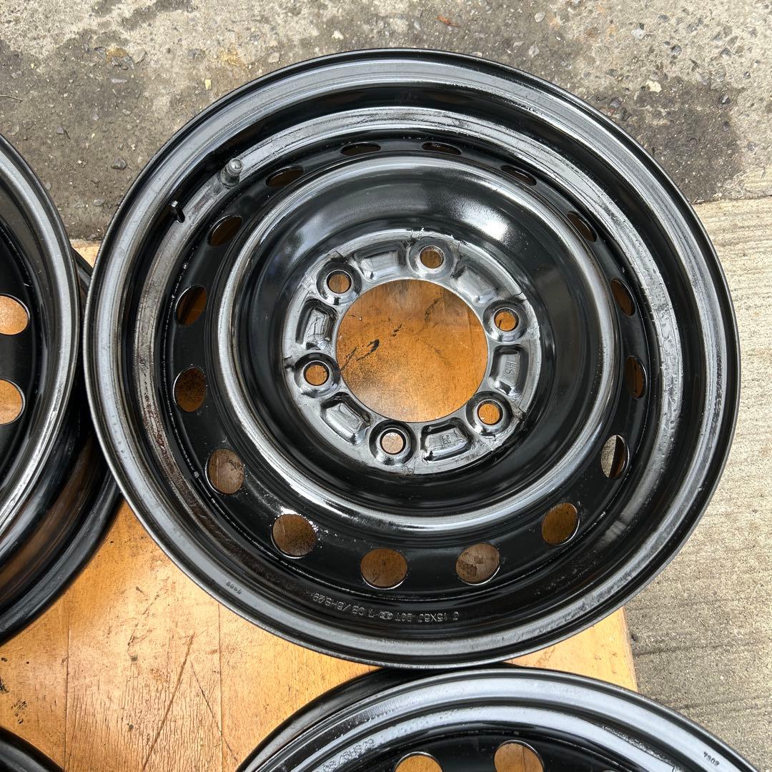 ②ハイエース 純正ホイールキャップ付 中古ホイール4本セット