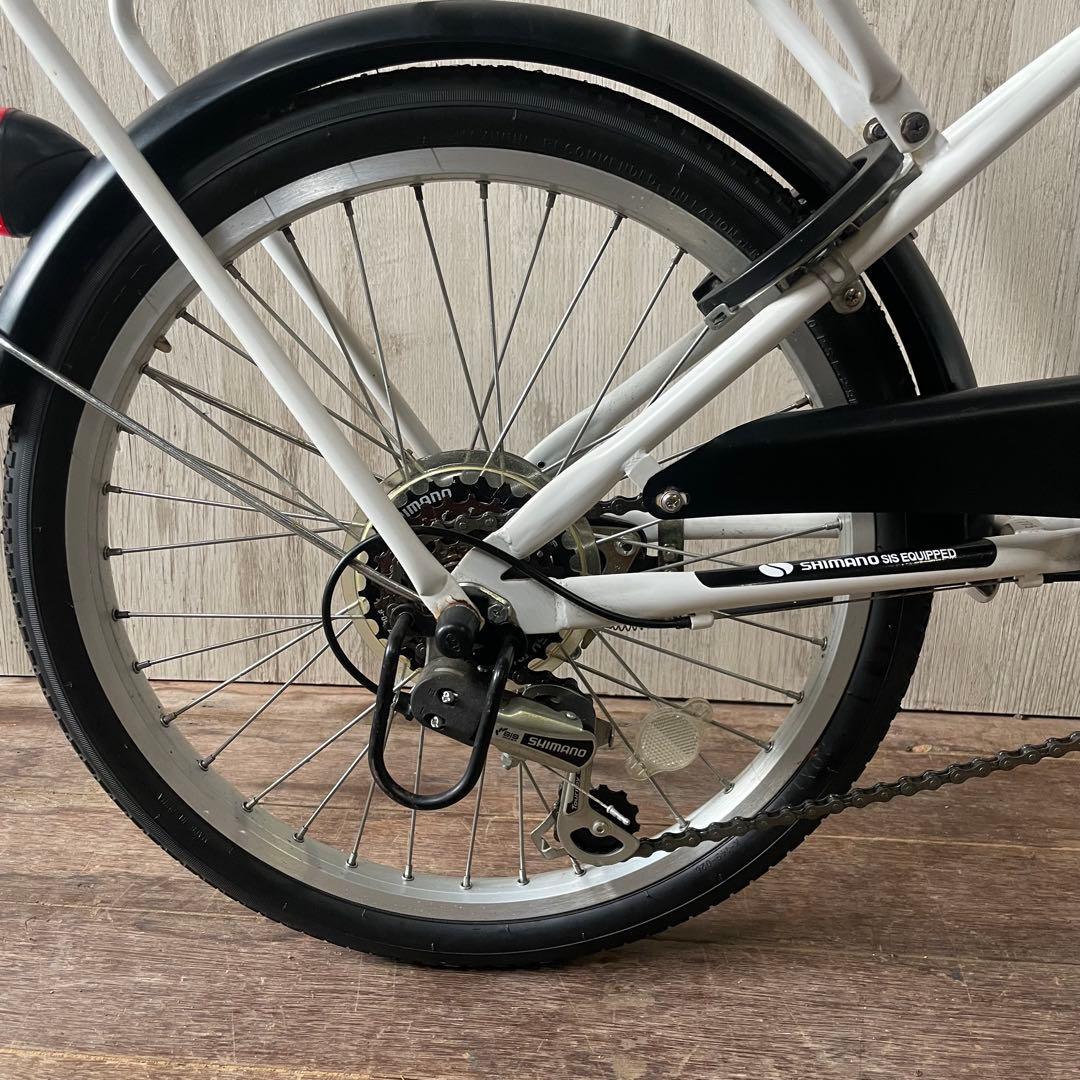 防災サイクル AERO 20型 折りたたみ自転車 6段変速 LEDオートライト付