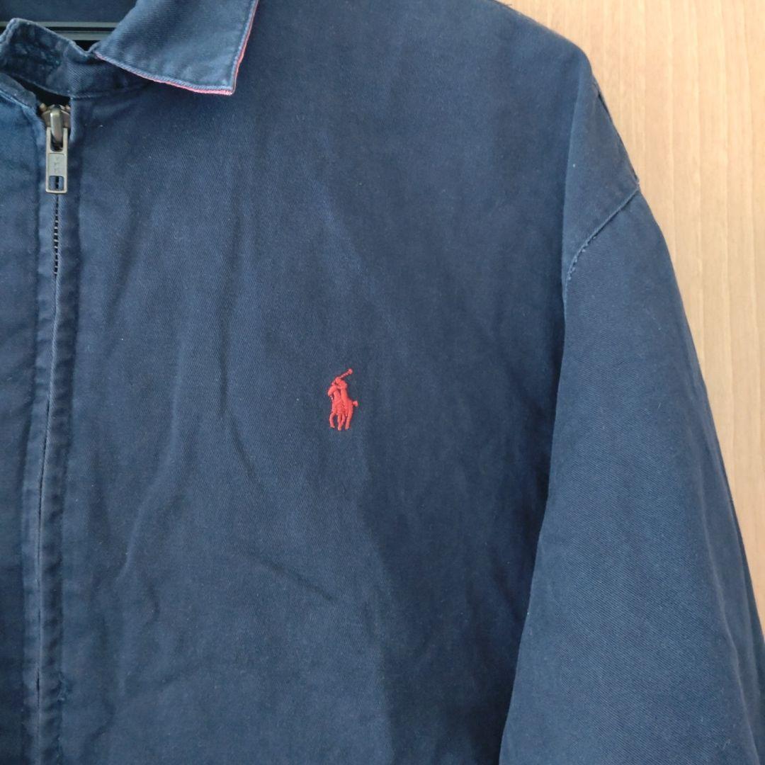ラルフローレン　ネイビー ジャンパー　スイングトップ　ジャケット　古着　90’s
