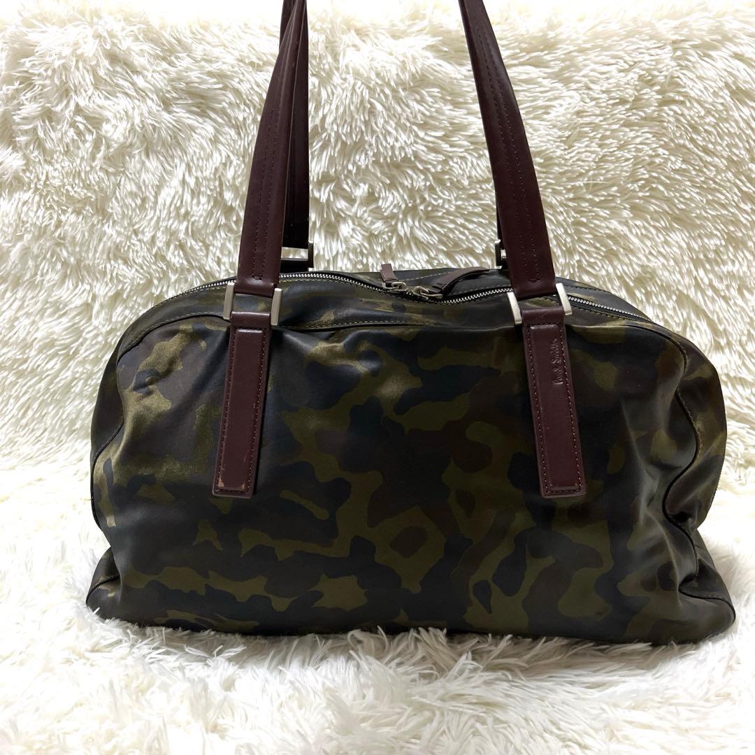 【極美品】Paul Smith ポールスミス 迷彩 ボストンバック