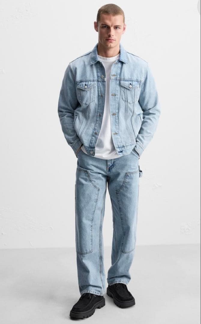 新品！zara ザラ　レザーアンクルブーツ　厚底