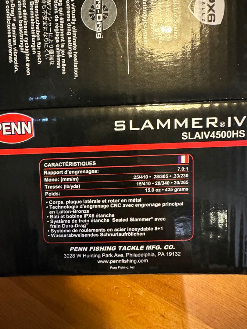 PENN ペンSLAMMER IV スラマー4 4500HSスピニングリール美品