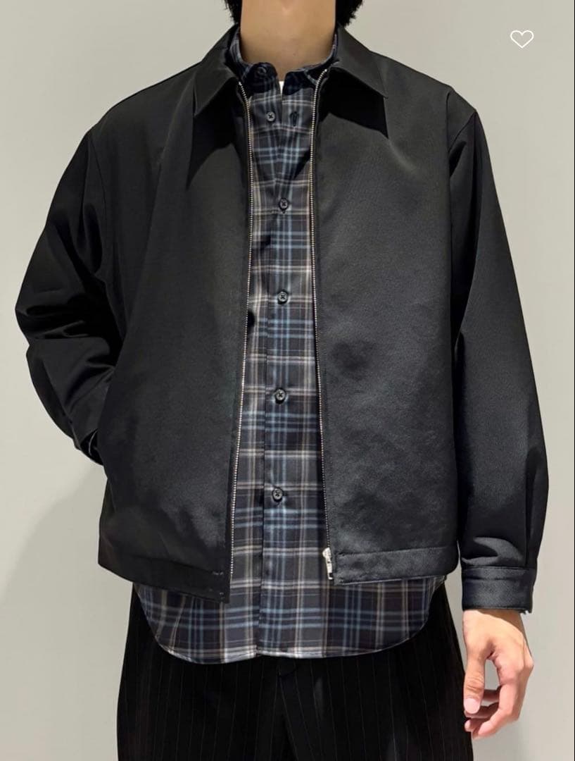 BEAUTY&YOUTH HOLLOW ツイル ジップ ブルゾン ブラック　L
