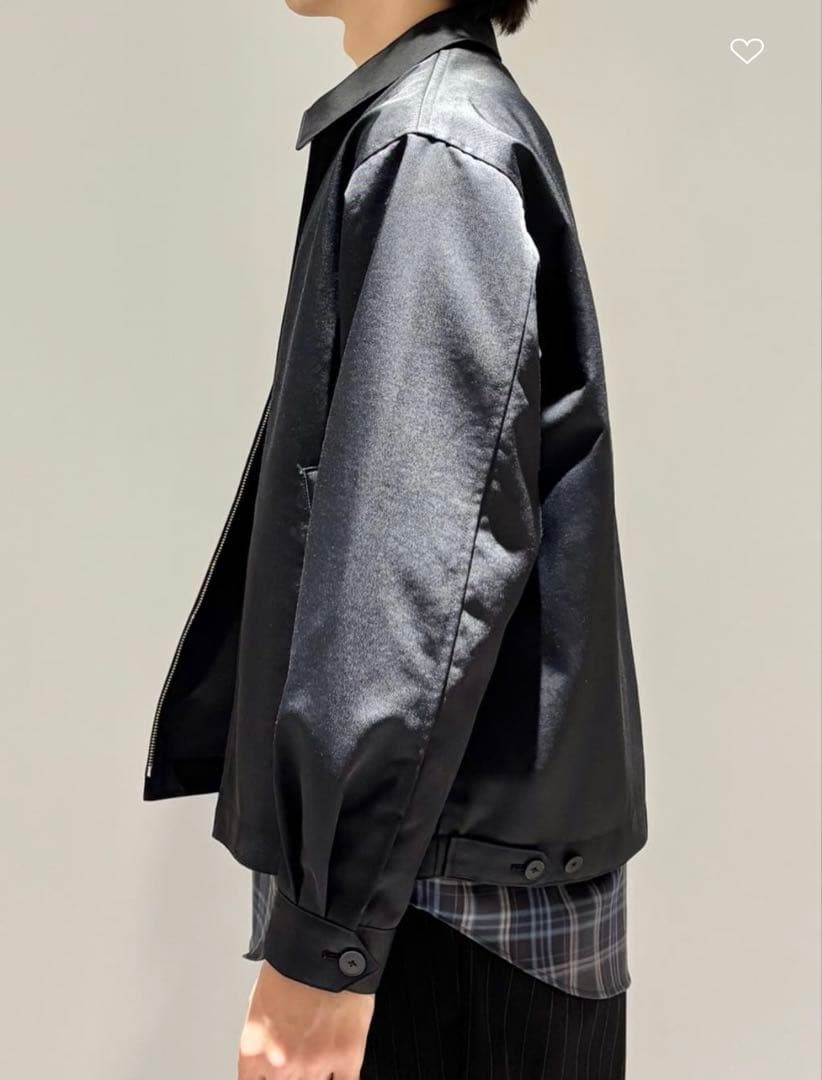 BEAUTY&YOUTH HOLLOW ツイル ジップ ブルゾン ブラック　L