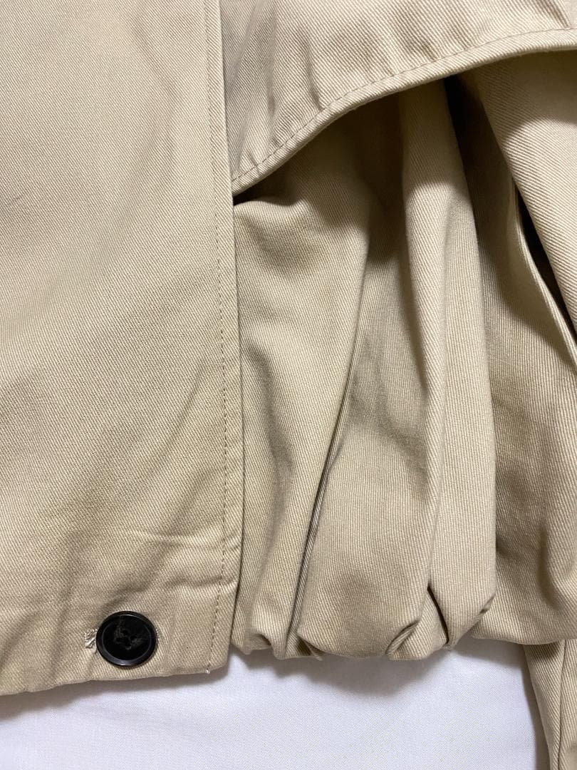 新品⭐ ZARA ショートバルーントレンチコート コムギ色 L