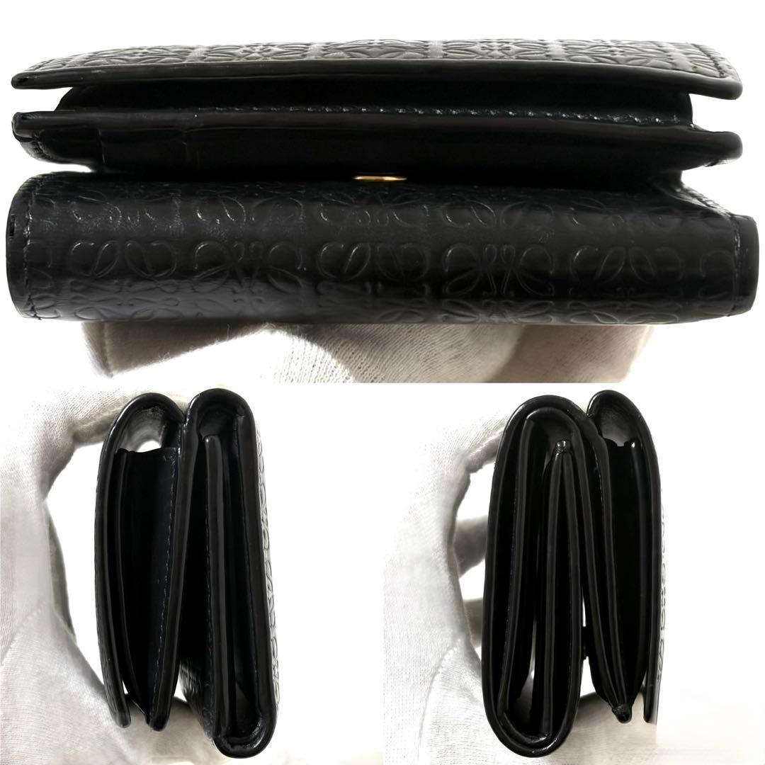 ✨美品✨LOEWE ロエベ リピートアナグラム トライフォールド ウォレット