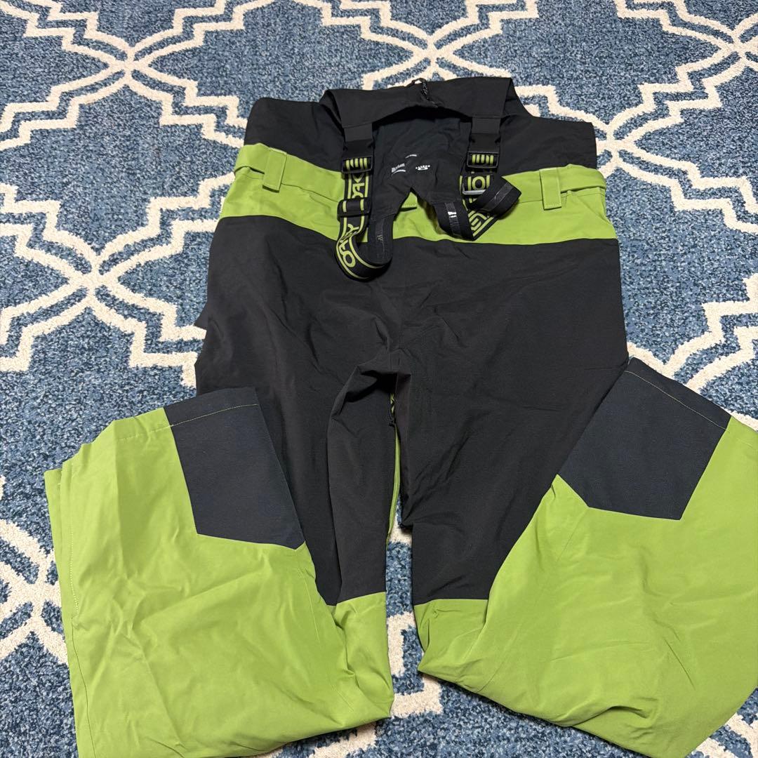 OAKLEY スノーボードウェア 上下セットグリーン/ブラック
