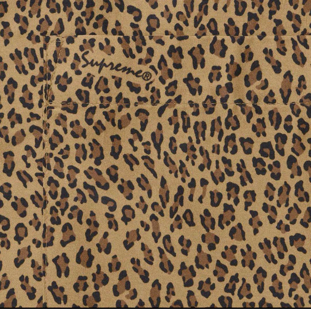 【美品】supreme leopard silk s/s shirt