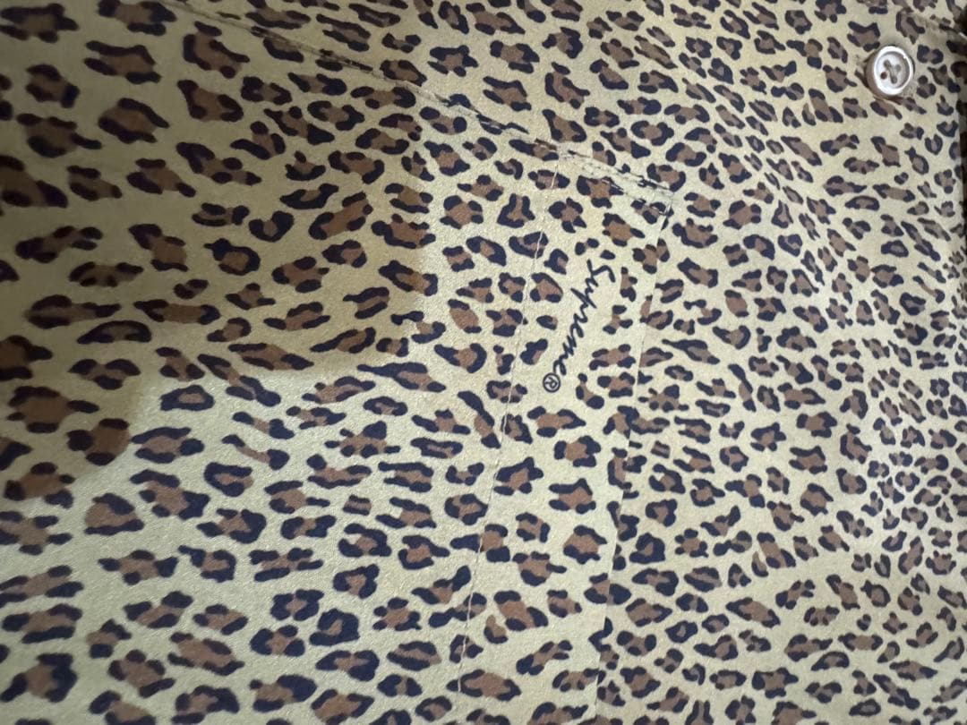 【美品】supreme leopard silk s/s shirt