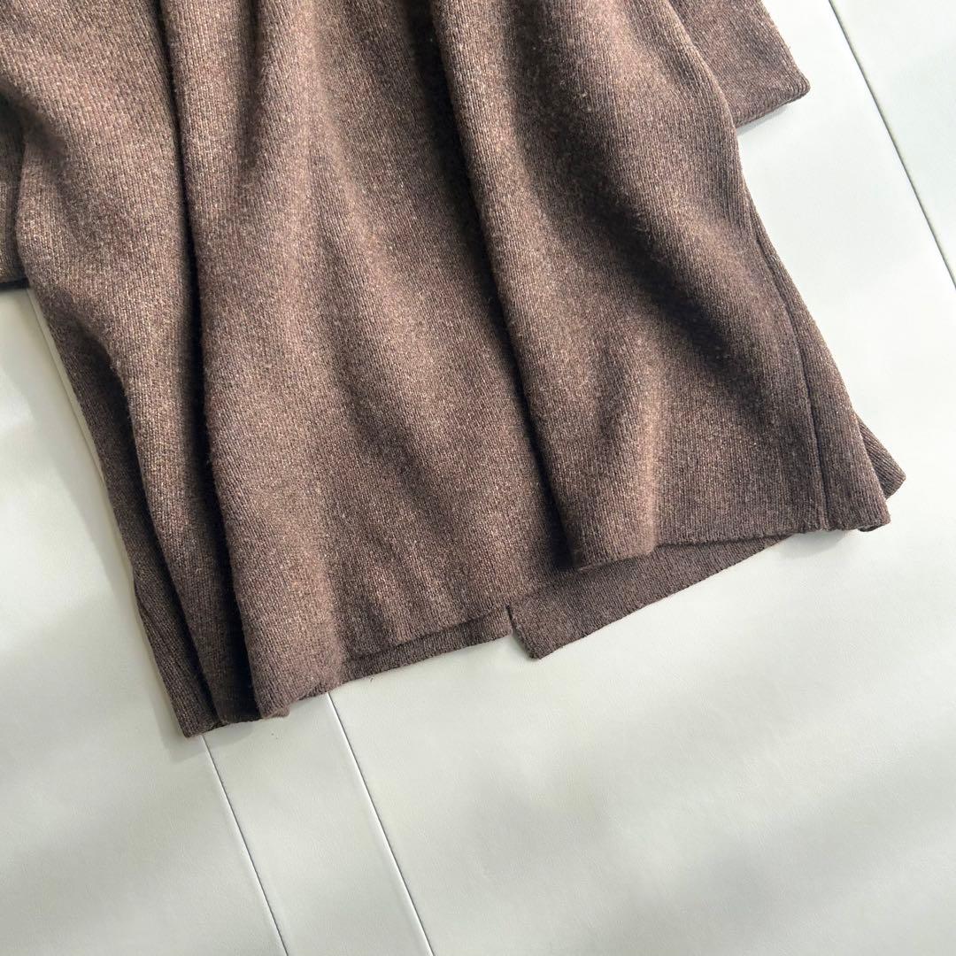 定価2.5万円 イエナ カシミヤ混 ニットガウンコート ブラウン IENA