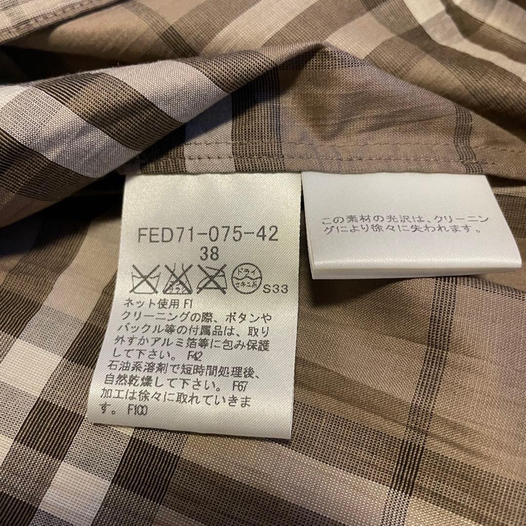 BURBERRYLONDON　シャツワンピース ベルト ノバチェック 金ボタン
