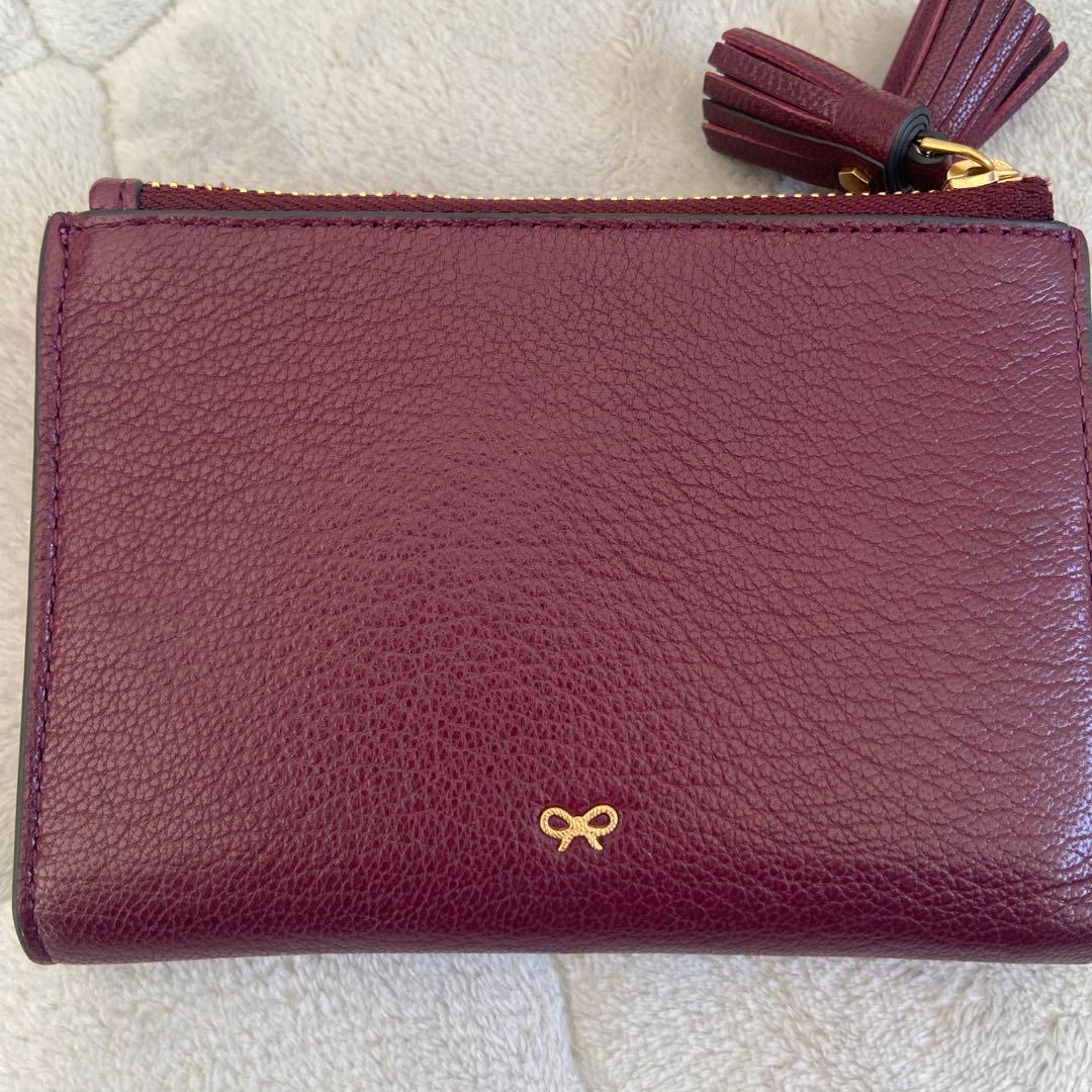 Anya Hindmarch（アニヤハインドマーチ） 二つ折り財布 ワインレッド