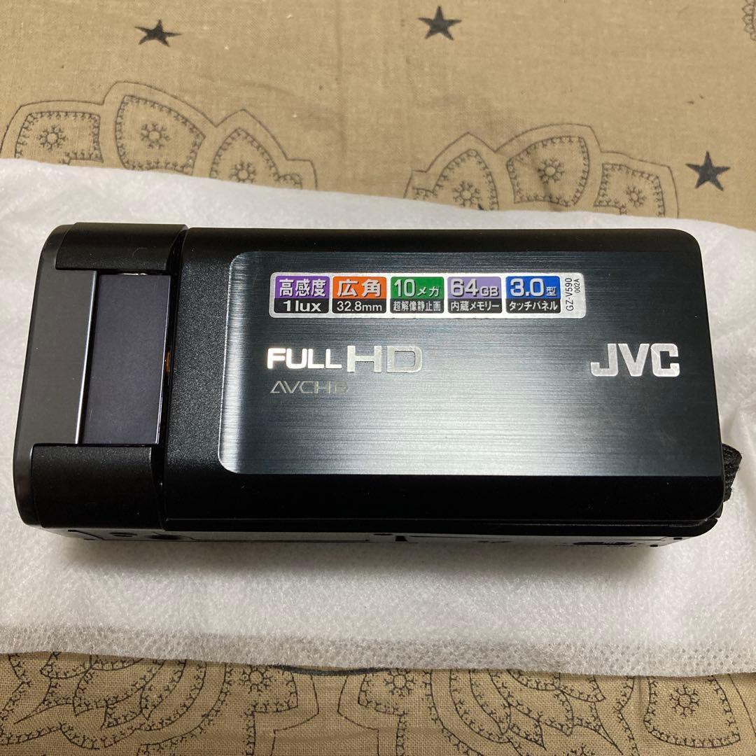 完品 JVC Everio GZ-V590 ブラック ビデオカメラ 美品