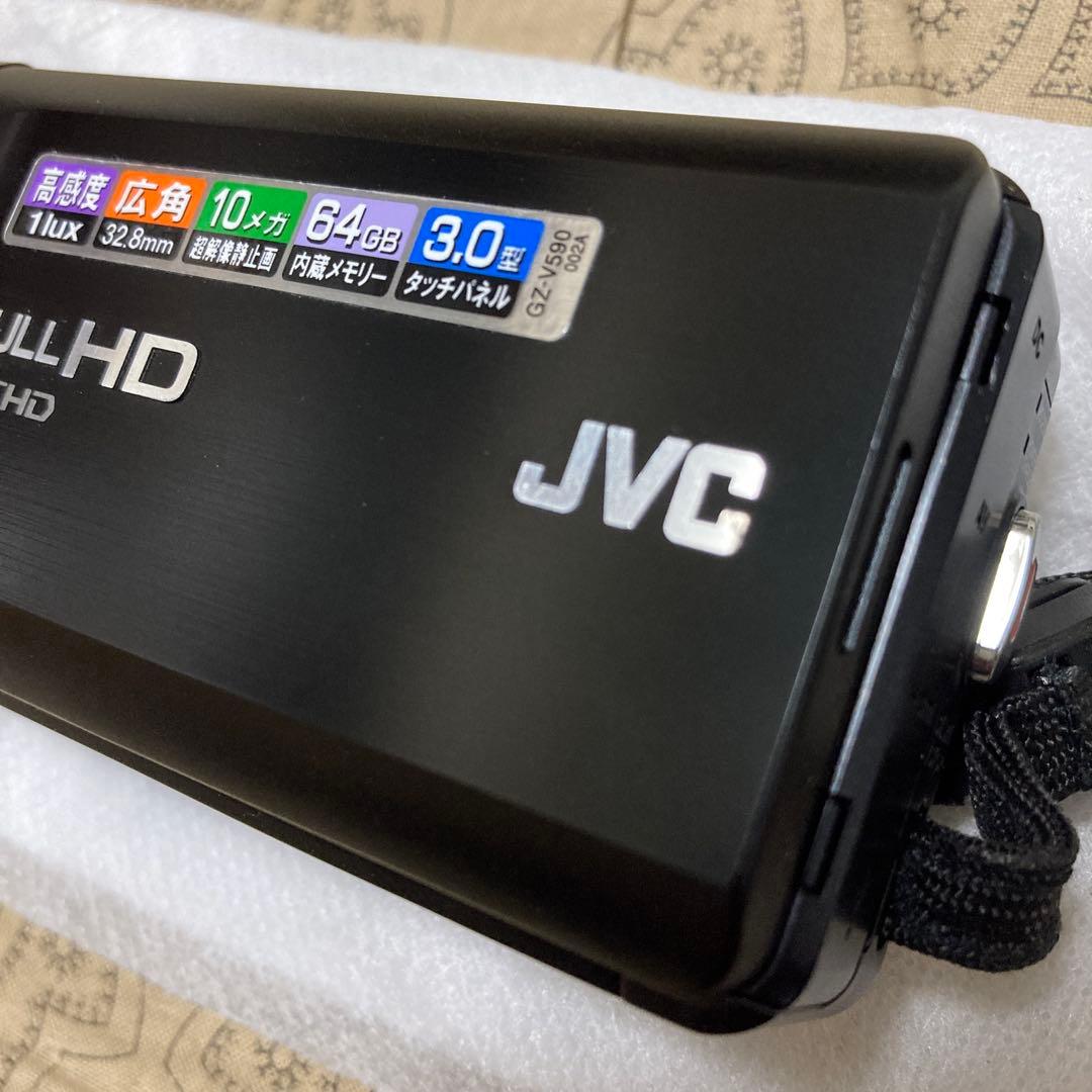 完品 JVC Everio GZ-V590 ブラック ビデオカメラ 美品
