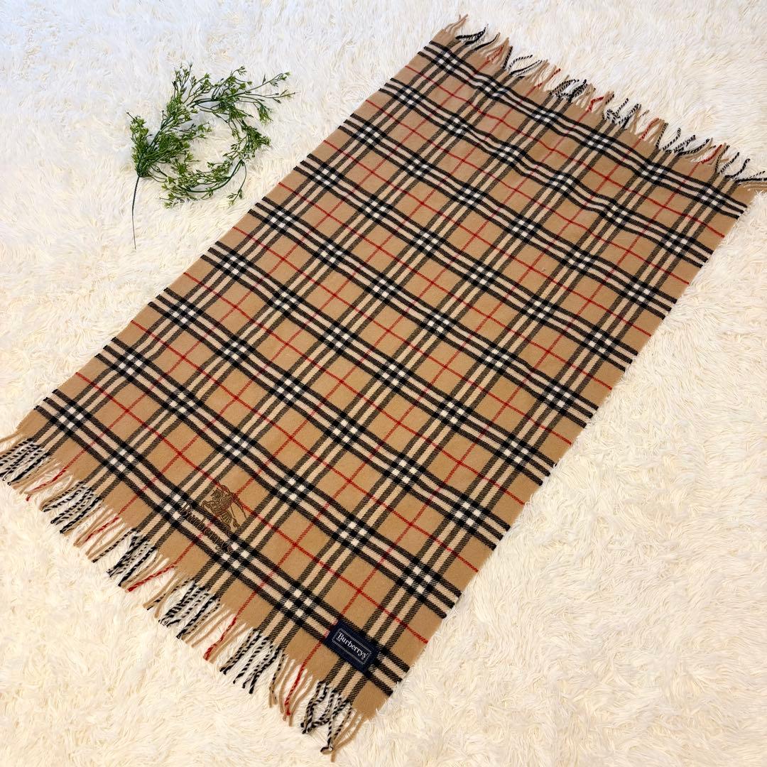【美品✨Burberry】ノバチェック 膝掛け ブランケット ウール 大判