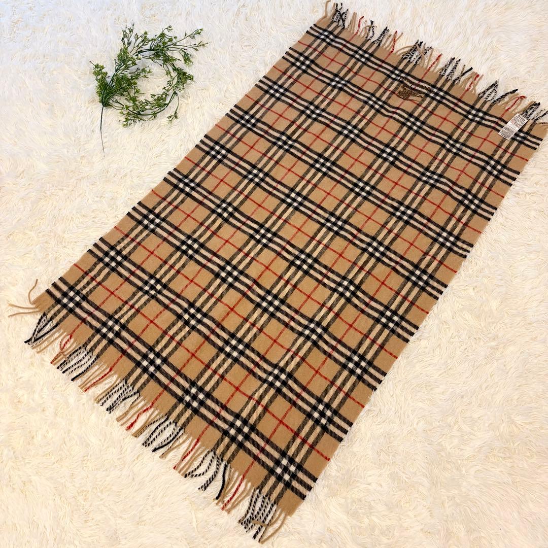 【美品✨Burberry】ノバチェック 膝掛け ブランケット ウール 大判