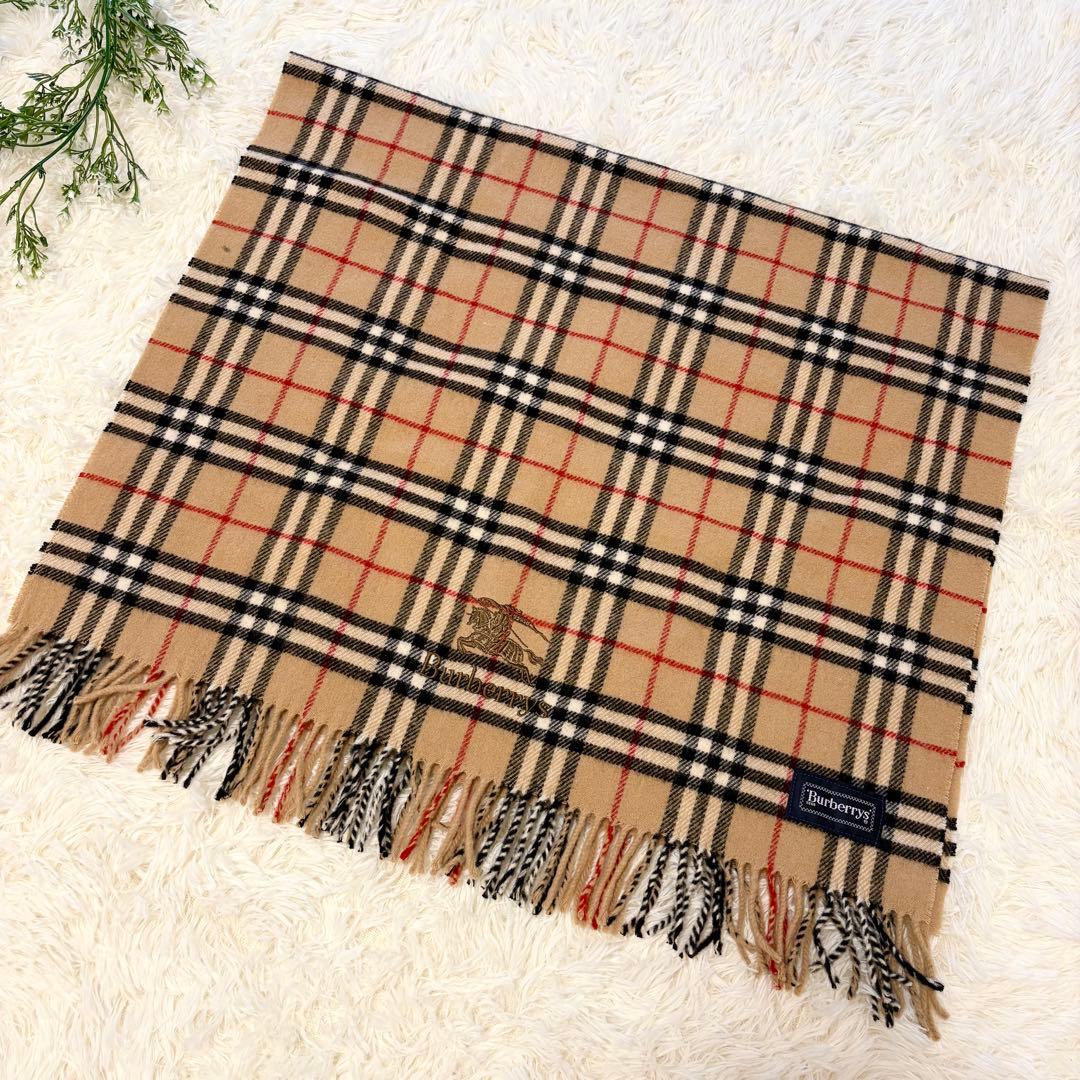 【美品✨Burberry】ノバチェック 膝掛け ブランケット ウール 大判
