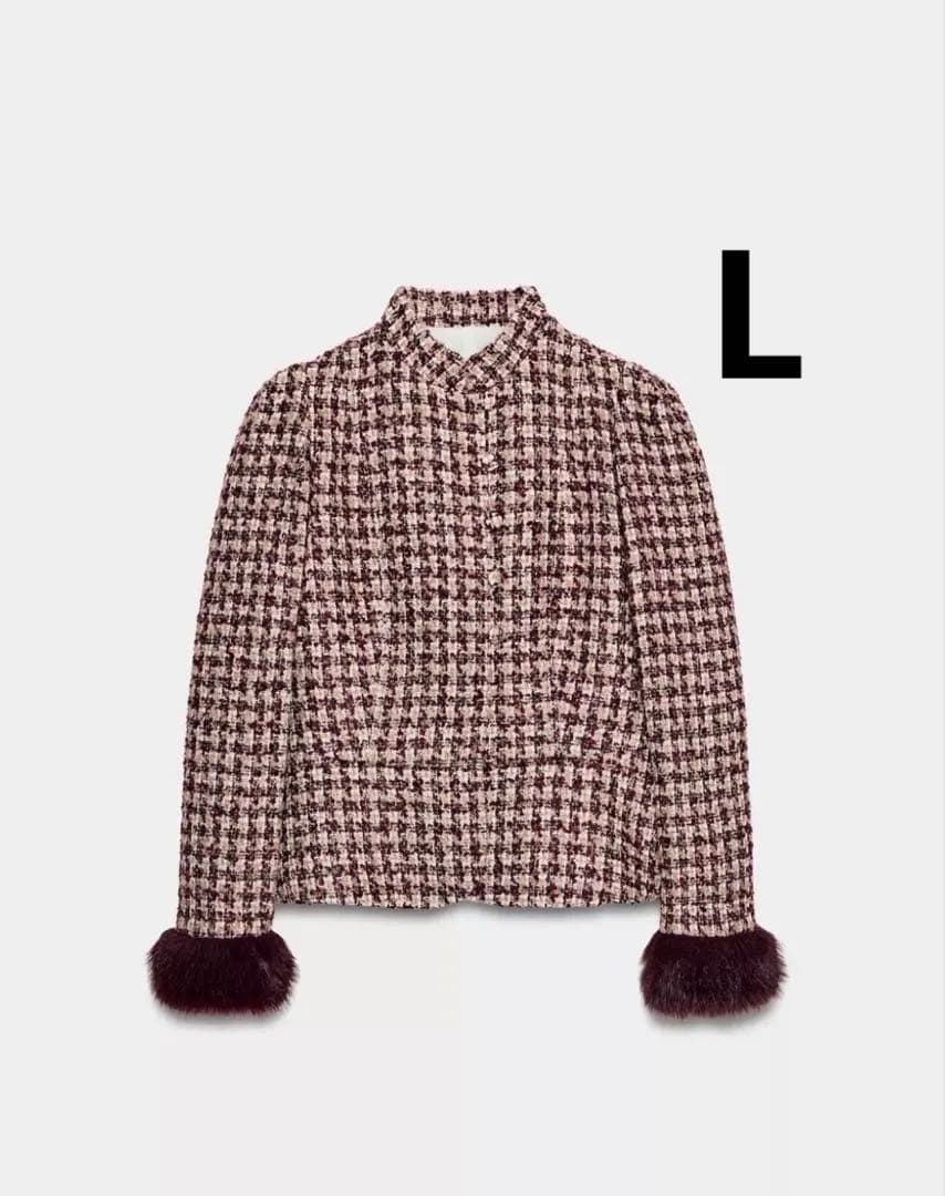 ZARA ザラ　フェイクファーカフスブレザー　新品、未使用