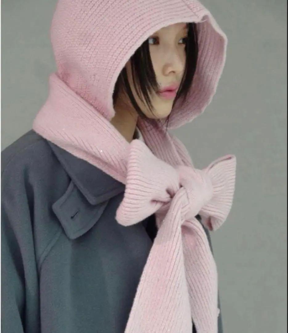 fekete ラメフーディーマフラー pink 【完売品】