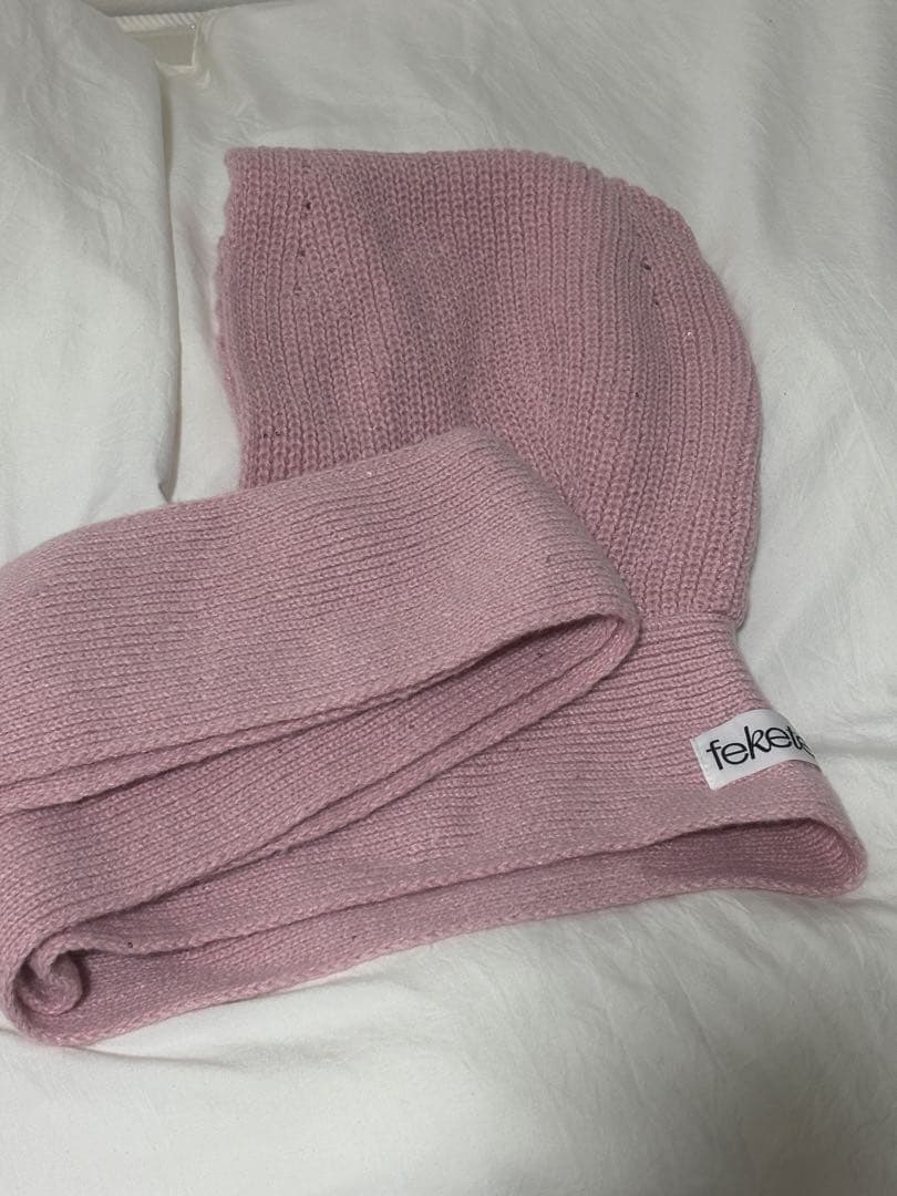 fekete ラメフーディーマフラー pink 【完売品】