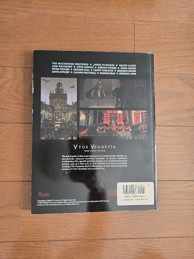 v for vendetta from script film　洋書