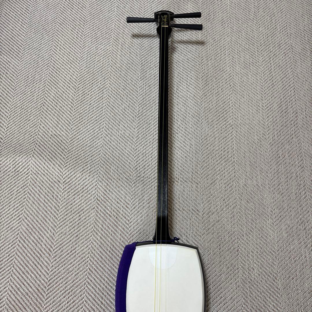 三味線本体 白紫 ケース付き