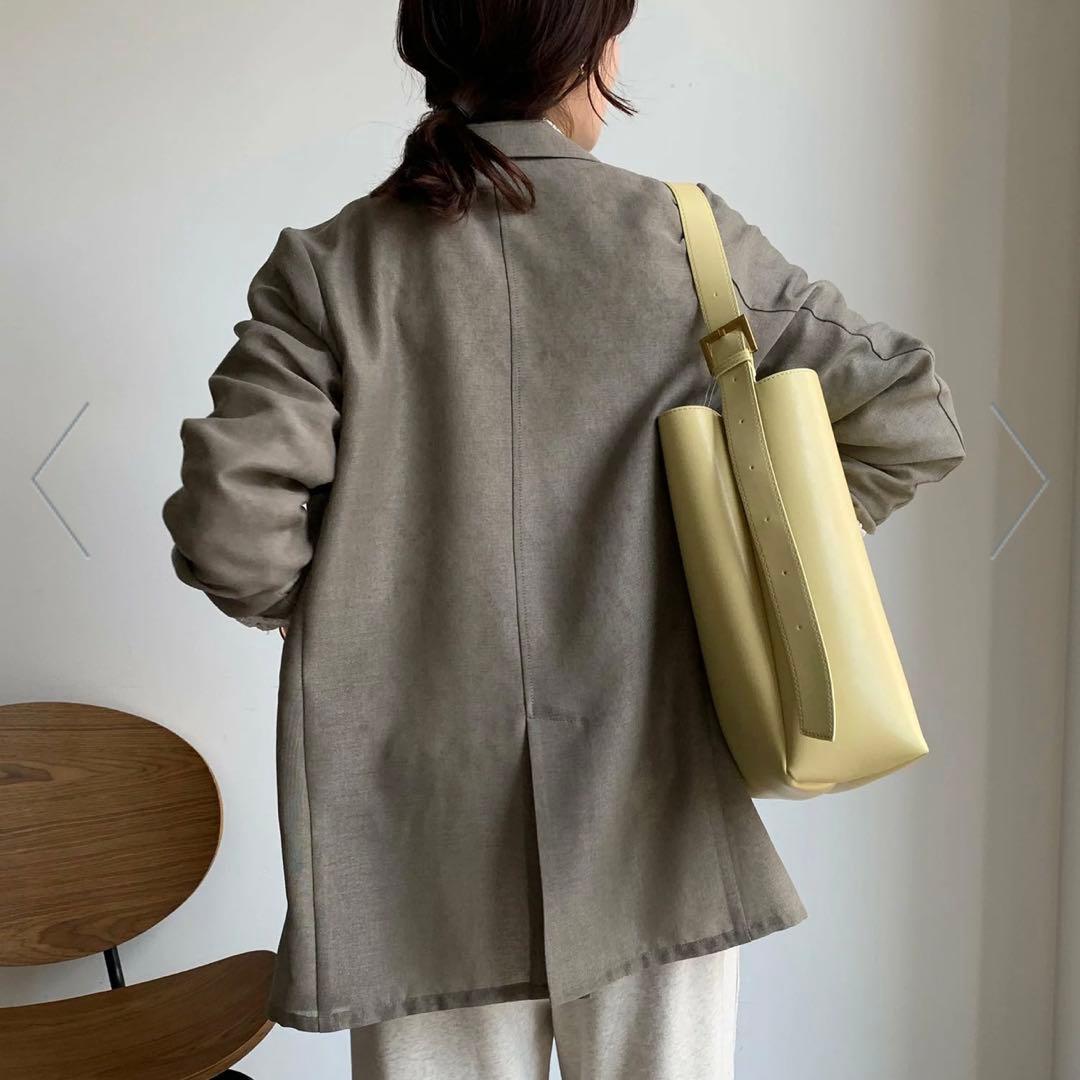 美品　DOUDOU シアーダブルジャケット　グレージュ　テーラードジャケット