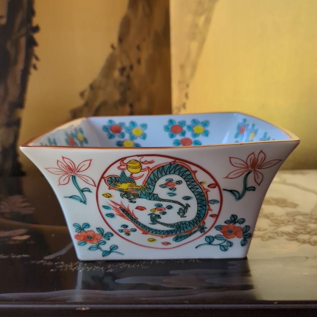 古美術骨董品　茶道具　平安陶春　倣萬暦枡鉢　萬暦年製