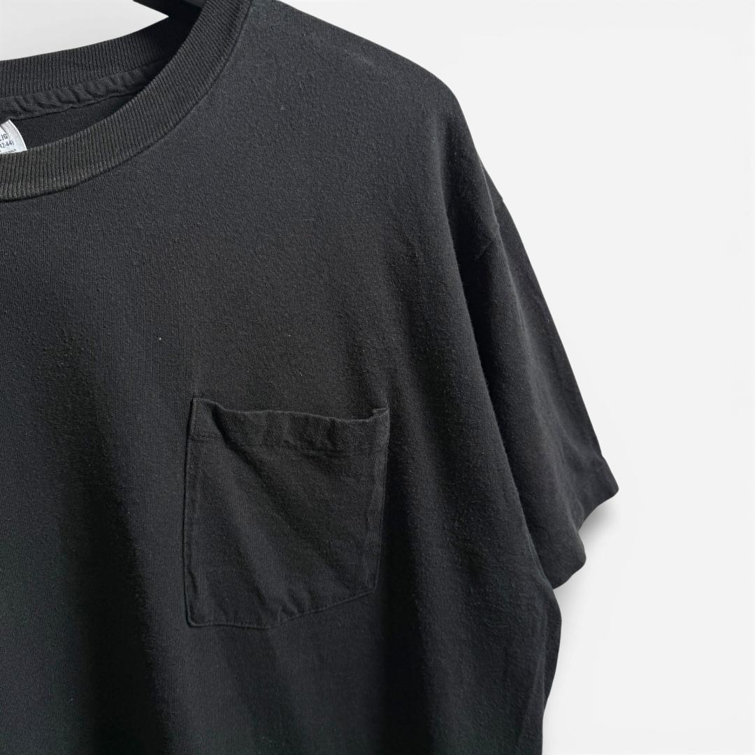 古着 90s USA製 Hanes 無地 Tシャツ 黒 ブラック L F06