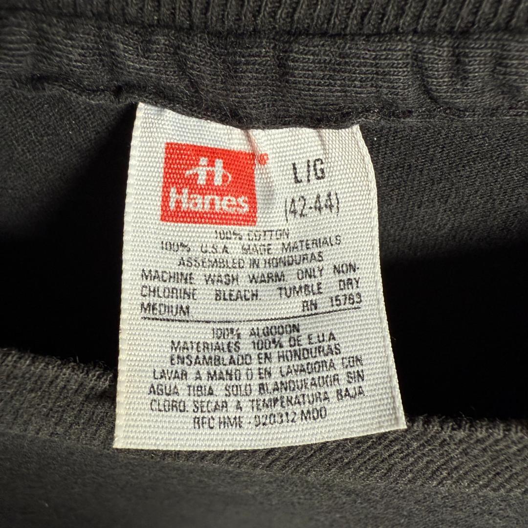 古着 90s USA製 Hanes 無地 Tシャツ 黒 ブラック L F06