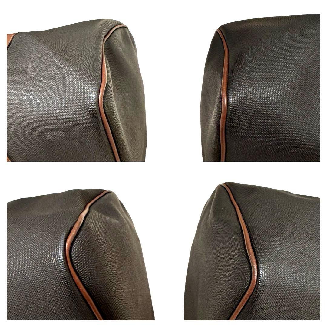 極美品 dunhill ダンヒル ボストンバッグ ロゴ PVC レザー 金具