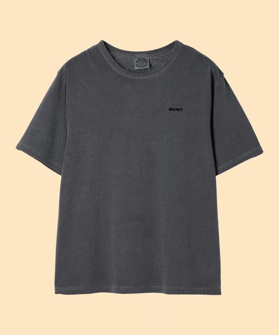 【新品】NKNIT logo embroidery T-shirt ブラック