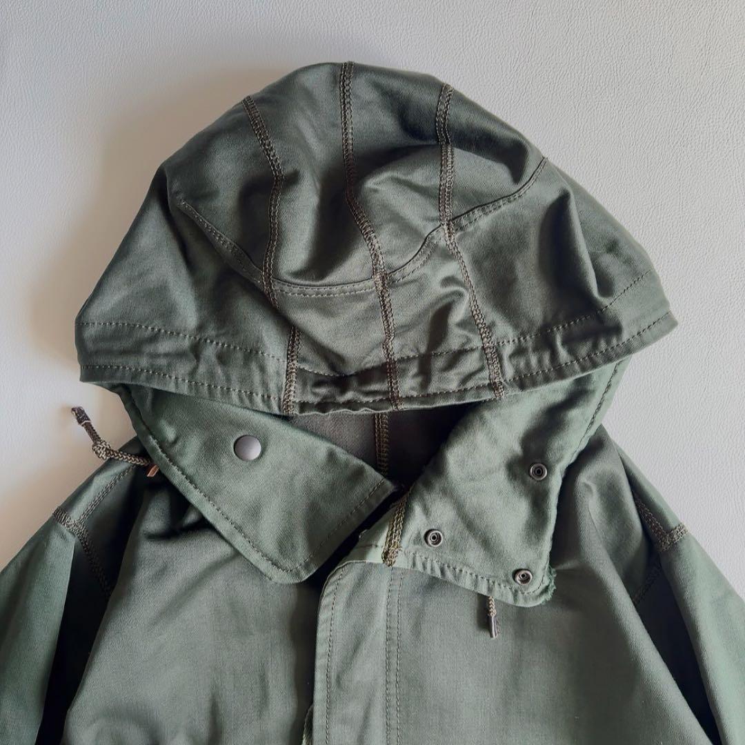 BEAMS +　モッズコート　カーキ　2way　フード　ドロスト　ジャケット