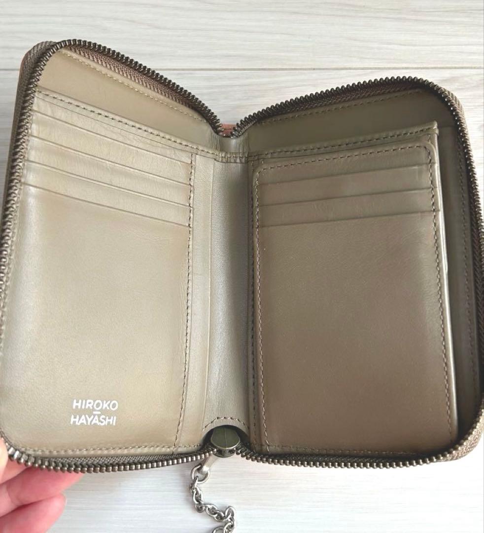 【美品】ハヤシヒロコ 二つ折り財布 CERTO（チェルト）ファスナー式 ピンク