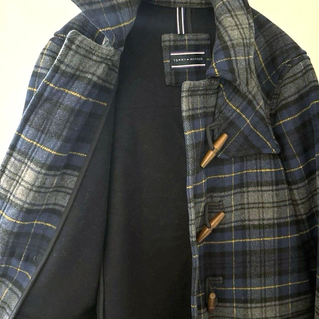   ダッフルコート　チェック　XLトミーヒルフィガー