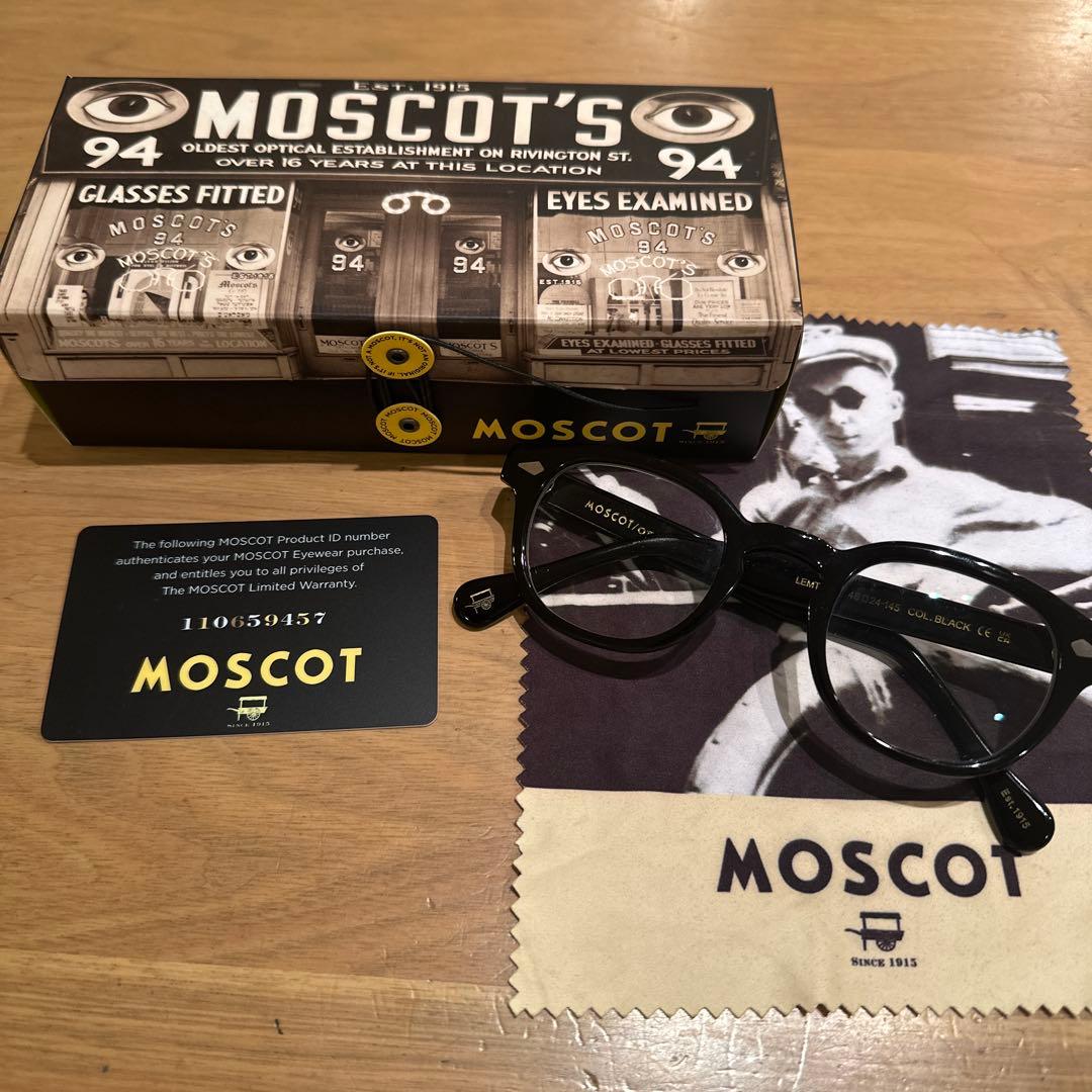MOSCOT ブラック サングラス 調光グレーレンズ