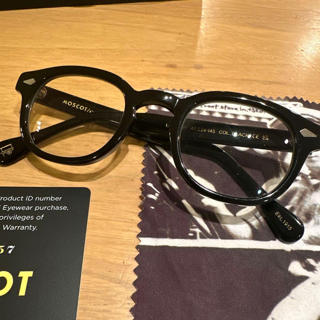 MOSCOT ブラック サングラス 調光グレーレンズ