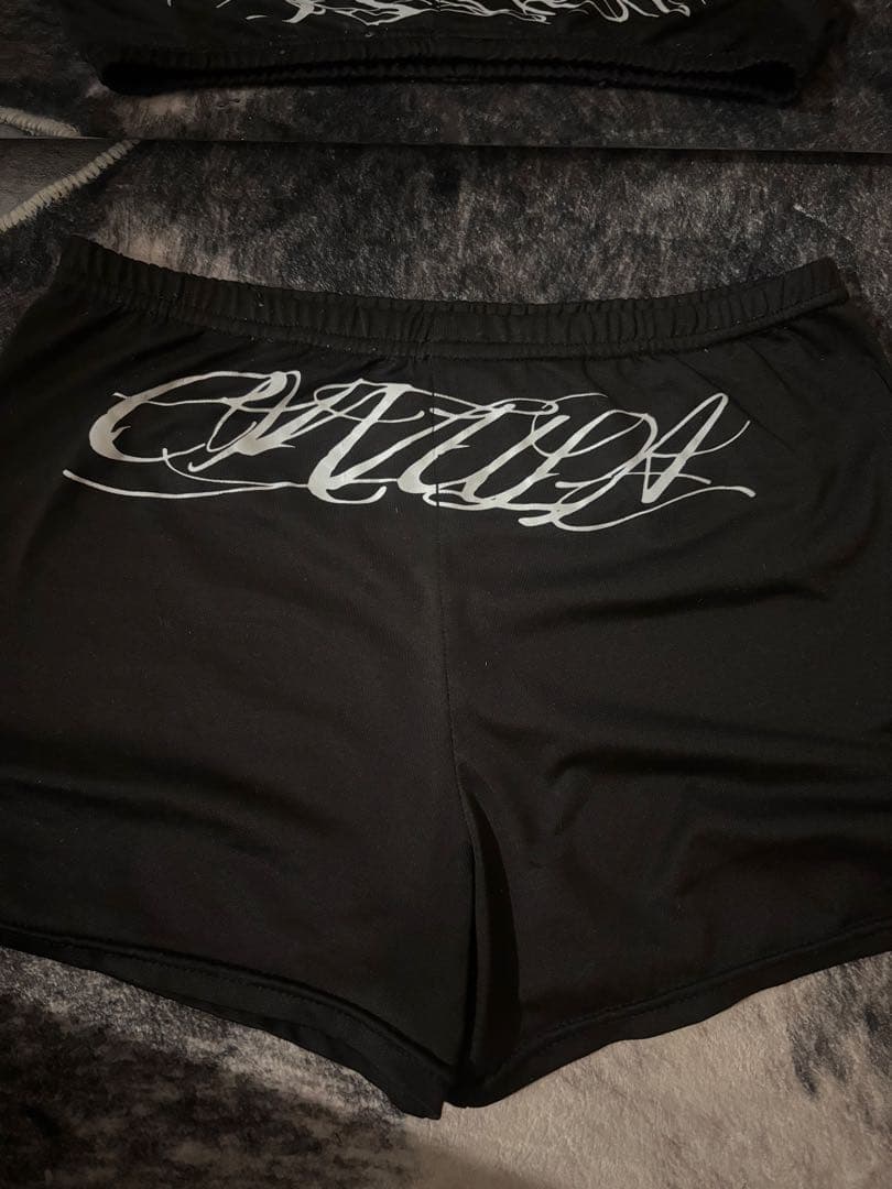 CINTULA LOGO SHORT LEGGINGS 黒 レギンス