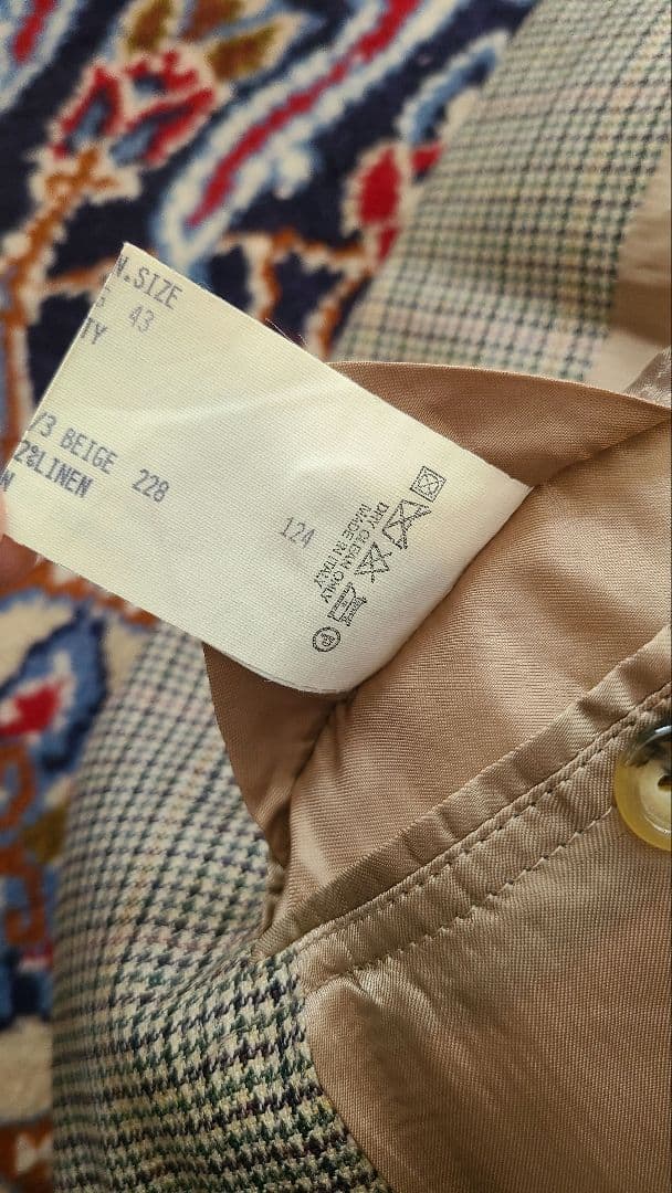 Brooks Brothers イタリア製　テーラードジャケット　シルクリネン