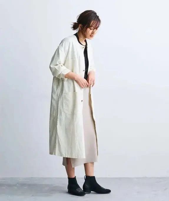 MIHO NOJIRInano・universe別注コットンリネンショップコート